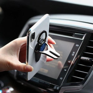 2-in-1 Mobile Phone Ring Holder Car Bracket