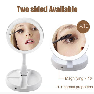 Foldable Double-sided Vanity Mirror