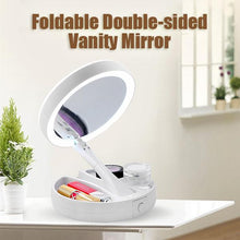 Load image into Gallery viewer, Foldable Double-sided Vanity Mirror
